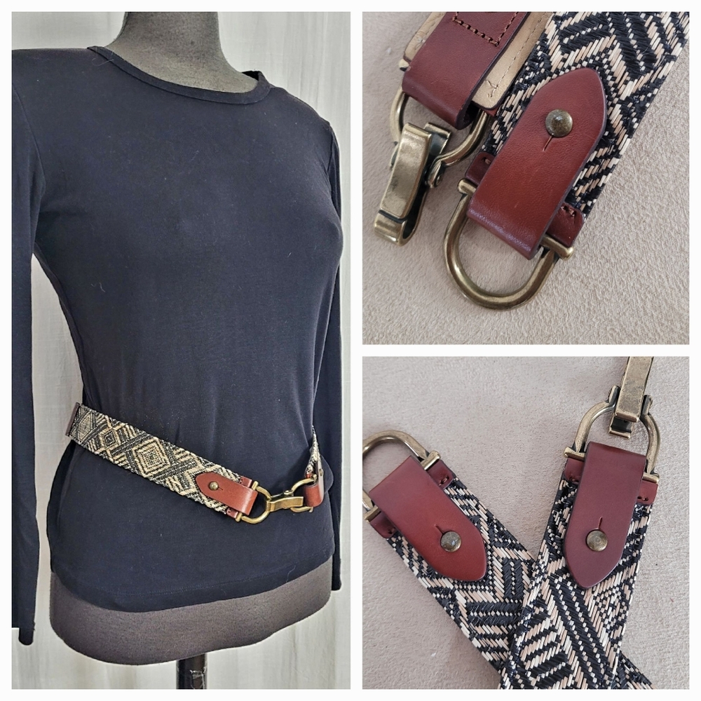 Stretch Leather Belt / M/ L